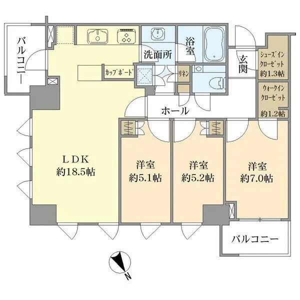 パークコート六本木ヒルトップ 間取図(平面図)