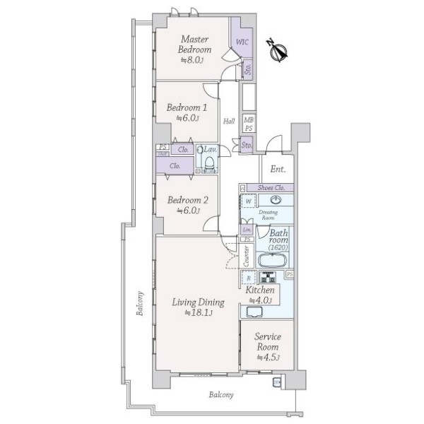 ライオンズステーションプラザ栗平 間取図
