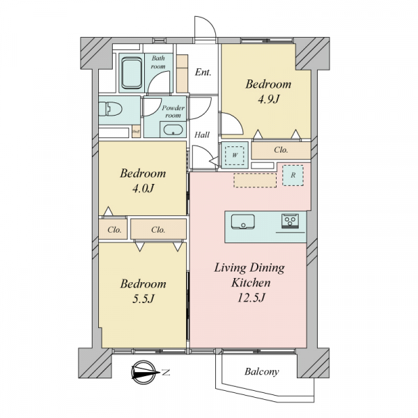 東陽町住宅 間取図