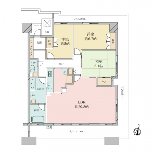 パークホームズ福島エルグレース 間取図
