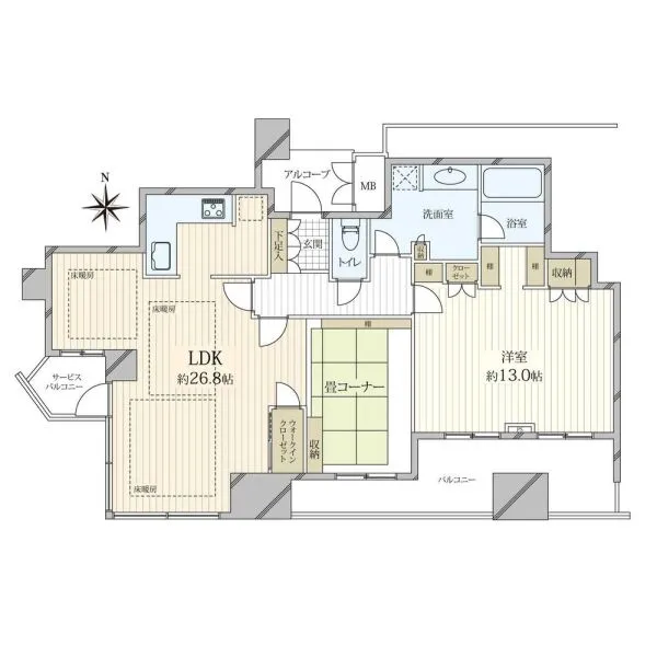 シティタワーグラン天王寺 間取図