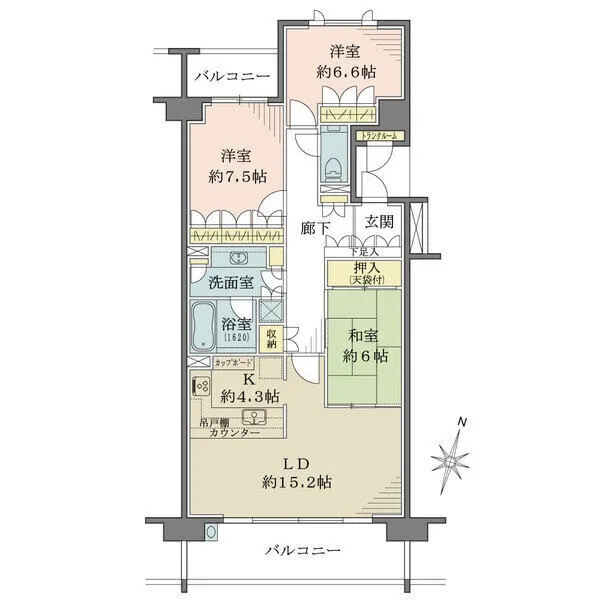 深沢ハウスＪ棟 間取図