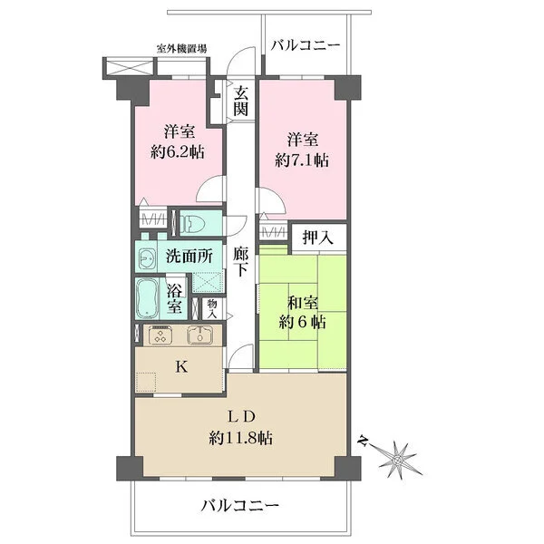 リエス東百合丘 間取図