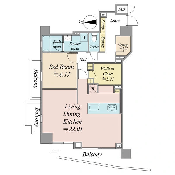 イトーピア広尾ヒルズクローチェ 間取図
