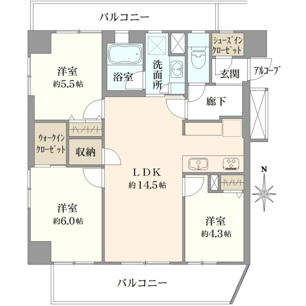 クレッセント三鷹 間取図