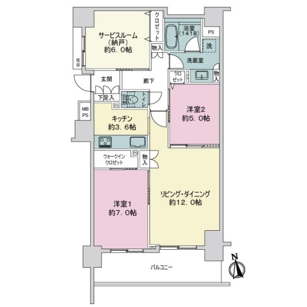 クリオ船橋法典 間取図