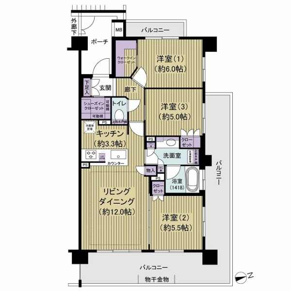 クレアホームズ高幡不動 間取図