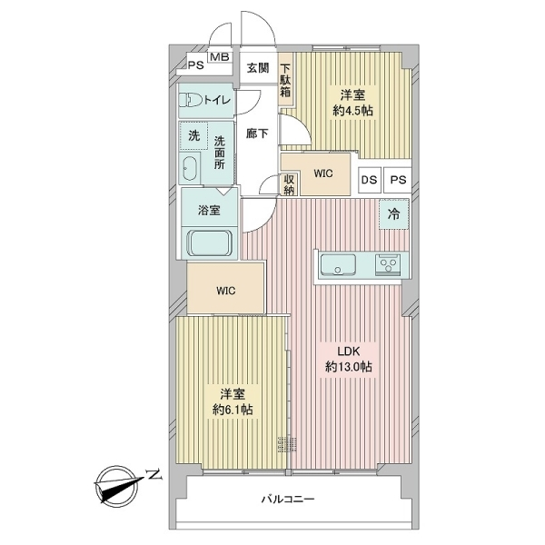 アイビハイツ三田 間取図