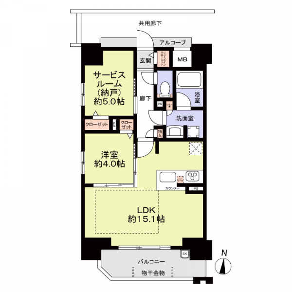 プレサンスロジェ栄三丁目 間取図