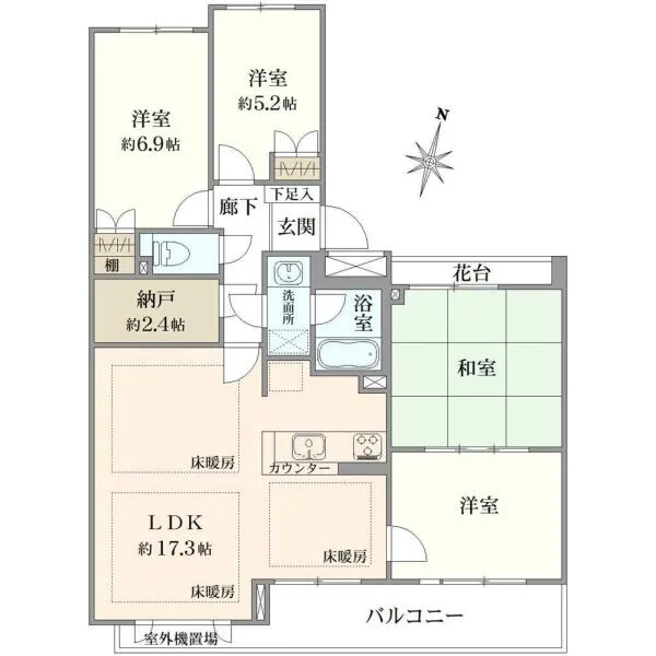 氷川台ヒルズ 間取図