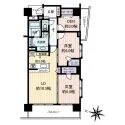 ライオンズグローベル北千住シティマークス 間取図