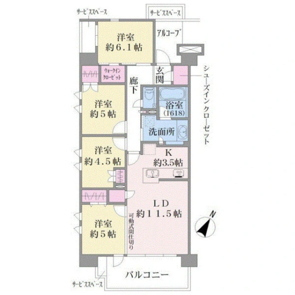プラウド横浜岡野 間取図