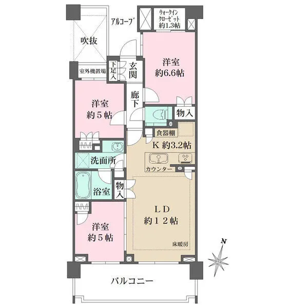 ザ・パークハウス上鷺宮 間取図