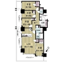 住吉川リバーサイドフォーラムザ・レジデンス 間取図