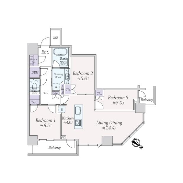 リヴァリエＣ棟 間取図