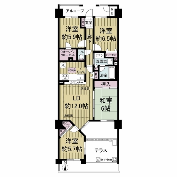 コスモシティ梅小路公園 間取図