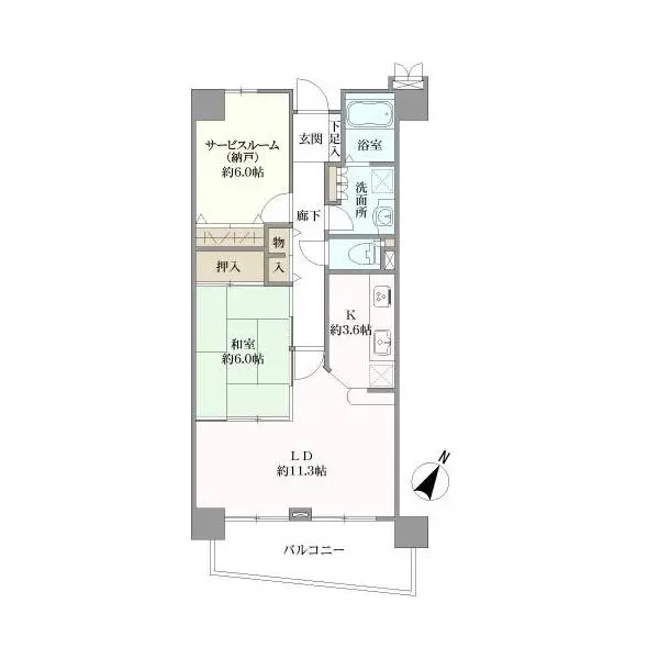 バンベール西高蔵 間取図