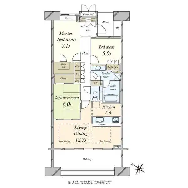 ザ・リバープレイスセンターコート 間取図