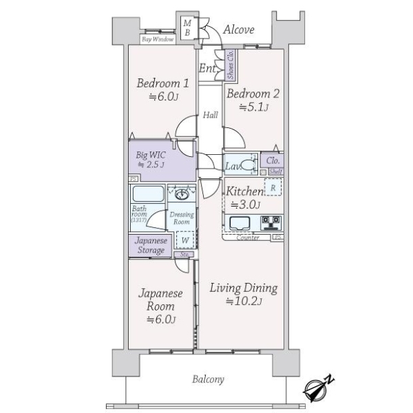 ベイステージ横浜４３２ 間取図