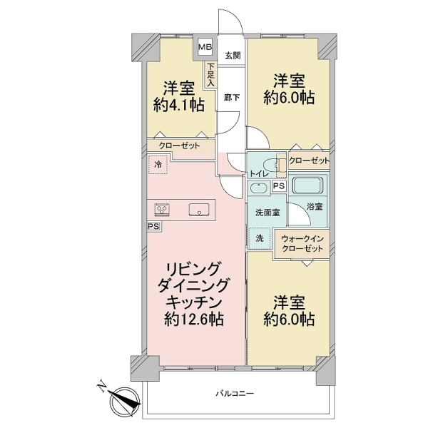 ＮＩＣガーデンハイム相模大野 間取図