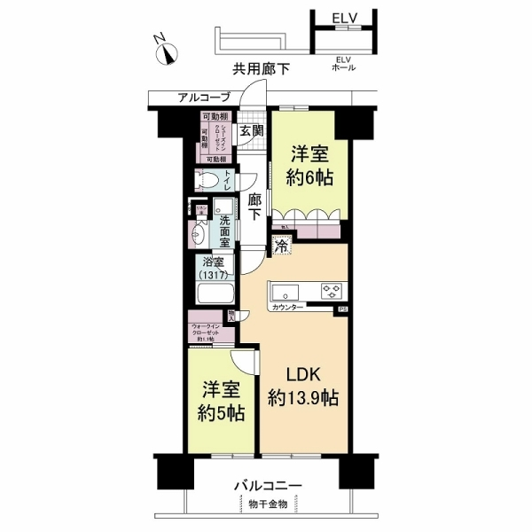 ヴェリテ大阪福島 間取図