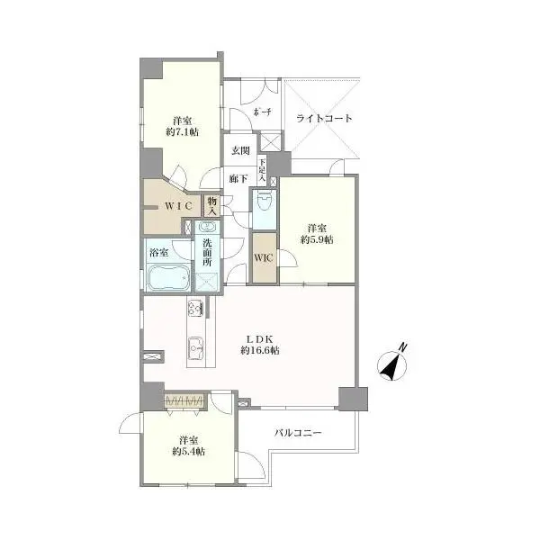 クリオ大通り公園伍番館 間取図
