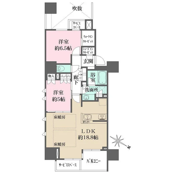 ザ・パークハウス神戸三宮 間取図