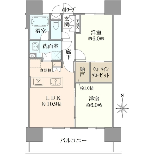 ミオカステーロ浅草入谷 間取図