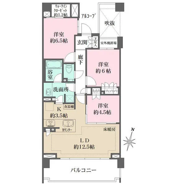 ザ・パークハウス上鷺宮 間取図