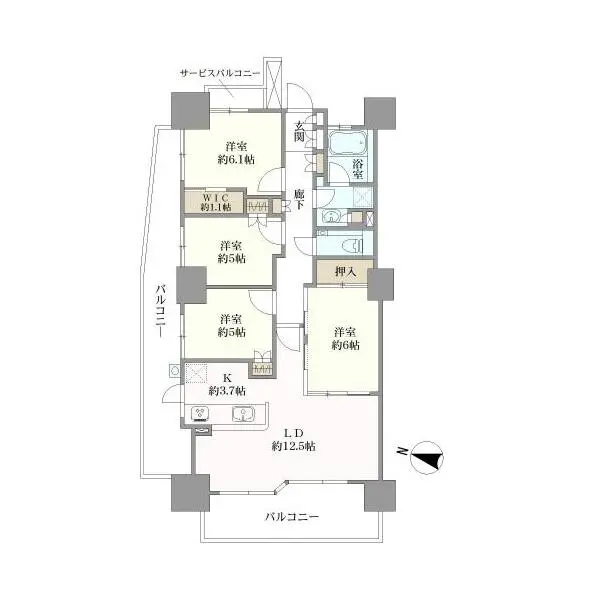 パークスクエア相模大野タワーアンドレジデンス 間取図