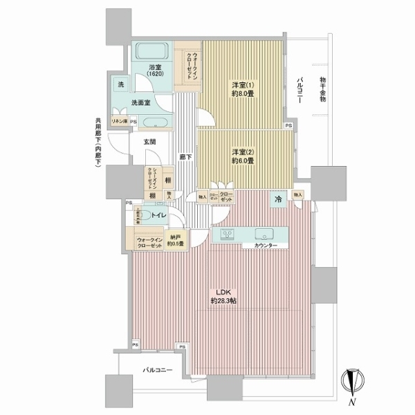 シティタワー大阪本町 間取図