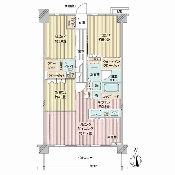 エクセレントシティお花茶屋レジデンス 間取図
