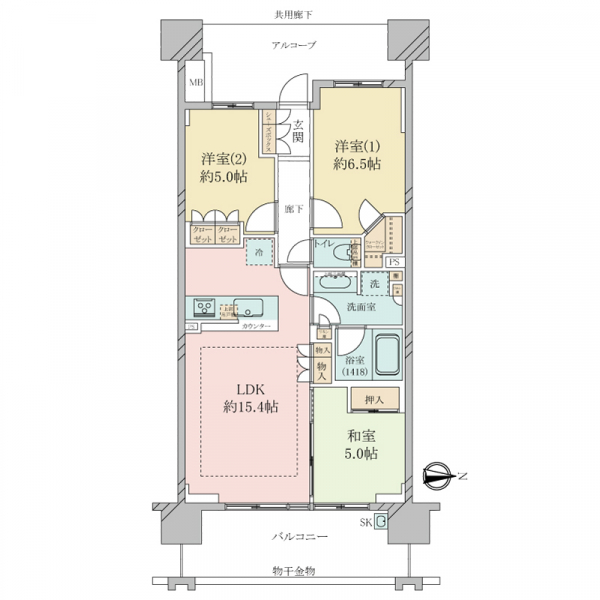 クレヴィアタワー神戸ハーバーランド 間取図
