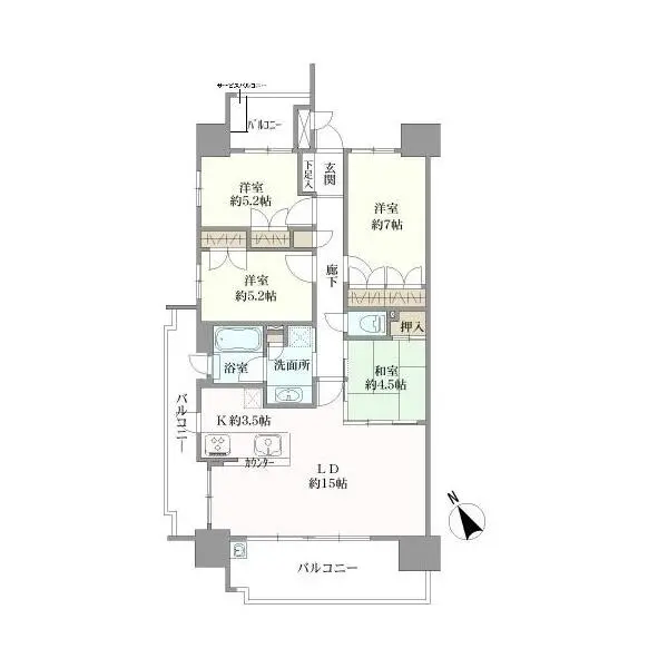 エムズシティ野並 間取図