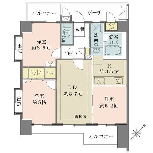藤和シティホームズ西巣鴨 間取図