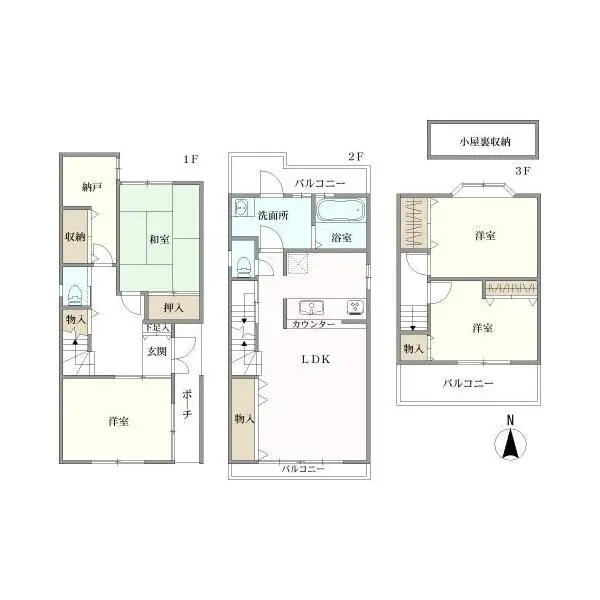 京都市西京区上桂宮ノ後町 間取図