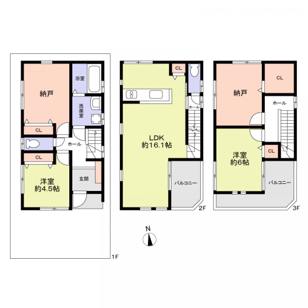 大阪市東住吉区住道矢田７丁目 間取図