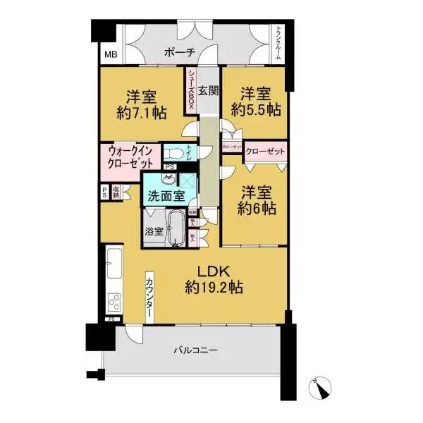 グランノア高槻阿武山ＬＵＣＥ 間取図