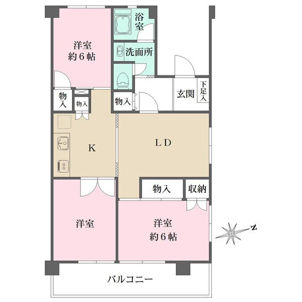 川口飯塚ローヤルコーポ 間取図