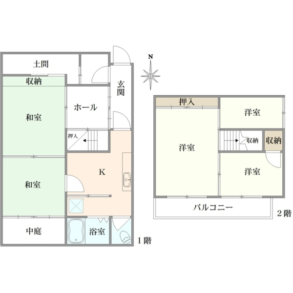 京都市北区紫竹高縄町 間取図