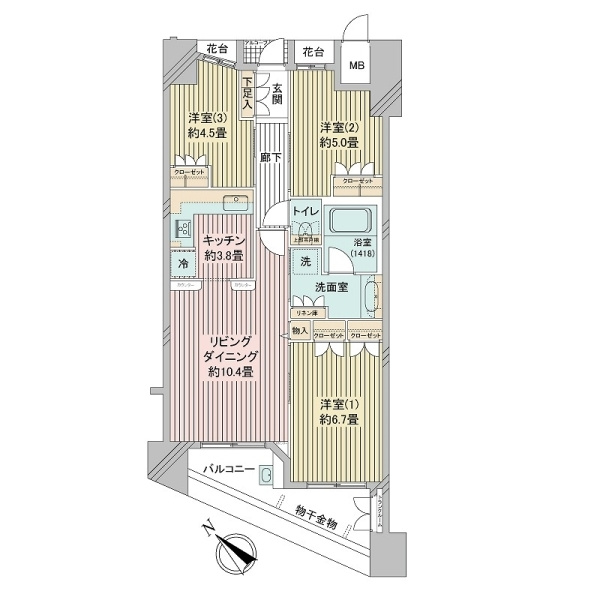 Ｄ’クラディア行徳 間取図