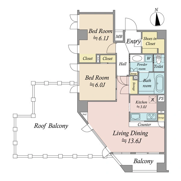 ディーグランセ西麻布ハイヴァリー 間取図
