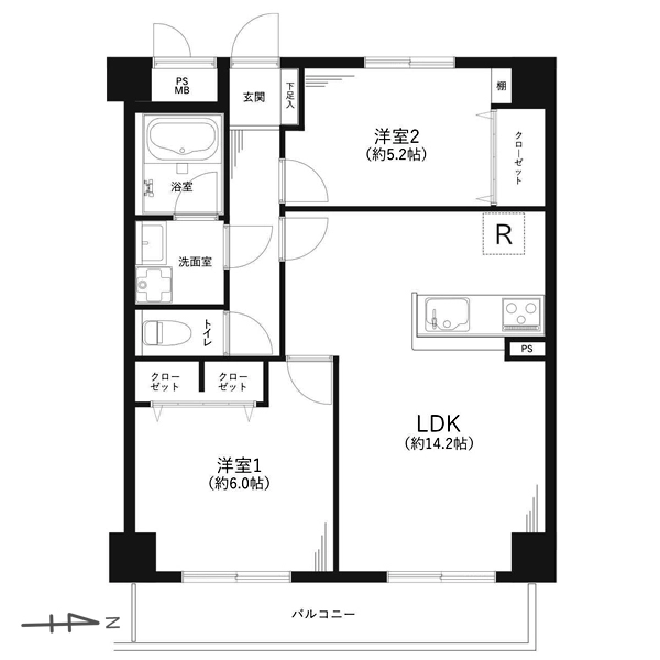 中銀三鷹マンシオン 間取図