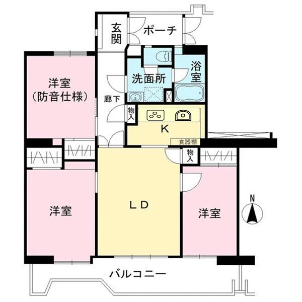 昭島つつじが丘ハイツ北住宅団地　２０号棟 間取図