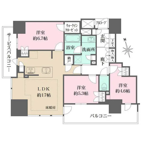 メトライズタワー大阪上本町 間取図