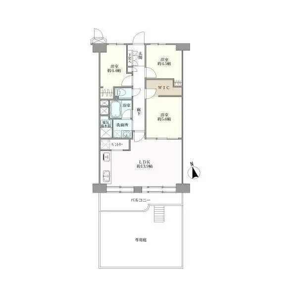 府中マンション 間取図