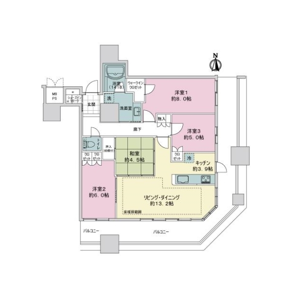 ザ・ライオンズ　ミッドキャピタルタワー 間取図