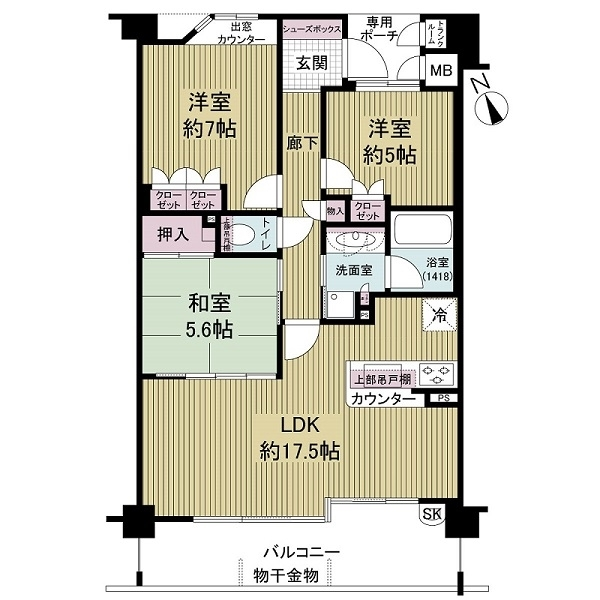 ブランズ甲子園一楽荘 間取図