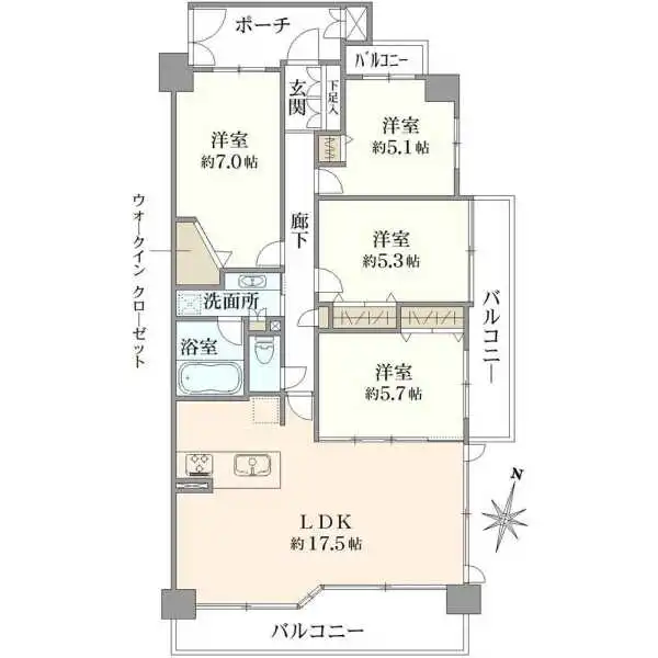 ユニハイム鶴見緑地 間取図