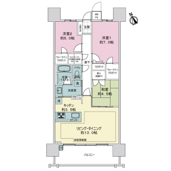 ライオンズ藤が丘リビオガーデンズ 間取図